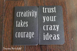 diy inspirational quote notebooks | Directions Not Included