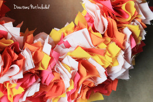 Colorful Fabric Wreath - Directions Not Included
